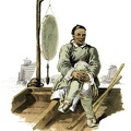 A waterman in his barge