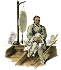 A waterman in his barge