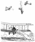 Battleplanes convoying photographing aeroplanes