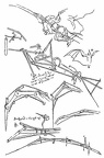 Facsimile of Leonardo da Vinci's drawings on artificial wings
