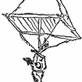 Principle of the parachute, drawing by Leonardo da Vinci.jpg