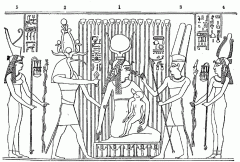 Isis suckling Horus in the papyrus swamp