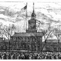 Raising flag at Independence Hall