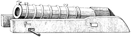 Hooped Cannon in wooden bed