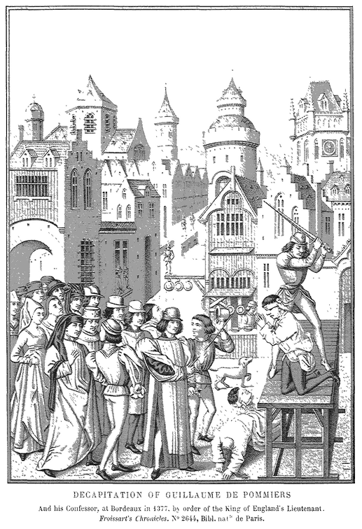 Decapitation of Guillaume de Pommiers.