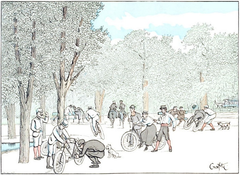 Bicyclists ( Carrefour d'Ermenonville ).jpg