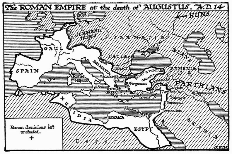 Roman Empire at Death of Augustus