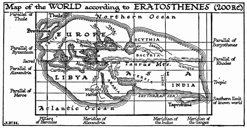 The World According to Eratosthenes, 200 B.C.
