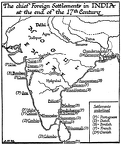 Chief Foreign Settlements in India, 17th Century