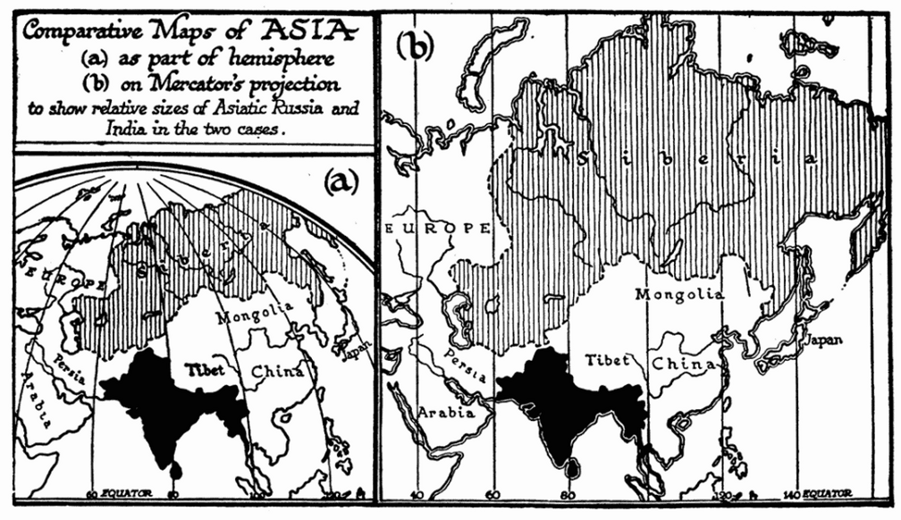 Comparative Maps of Asia under Different Projections.png