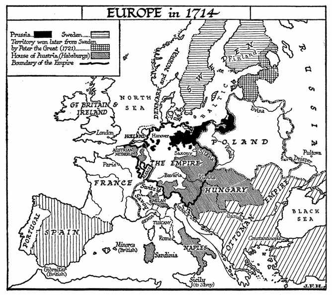 Europe in 1714