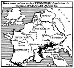 Frankish Dominions in the Time of Charles Martel