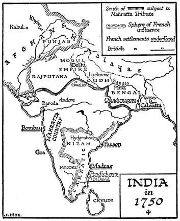 India in 1750