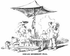 Open-air refreshment stall
