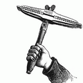 Hand with tool