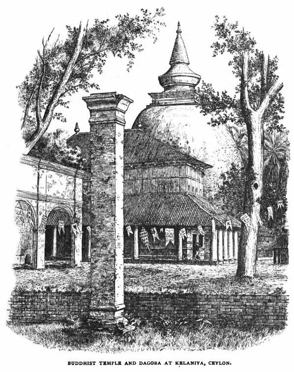 Buddhist Temple and Dagosa at Kelaniva, Ceylon.jpg