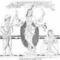 Radha worshipping Krishna as Kali