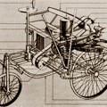 Phantom illustration of Benz' first automobile