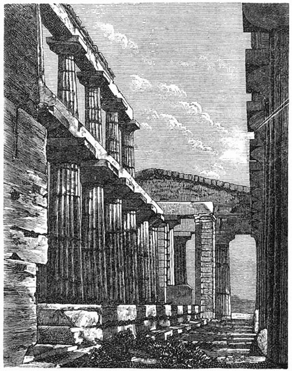 Temple ruins in Paestum