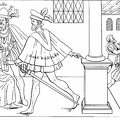 Dukes of Suffolk and Norfolk receive the great seal from Wolsey