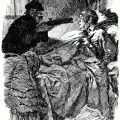 Burglar pointing a gun at man in bed