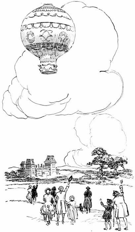 The ascension of Montgolfier’s balloon