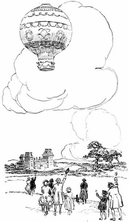 The ascension of Montgolfier’s balloon