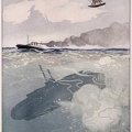 The depth bomb destroys a U-Boat