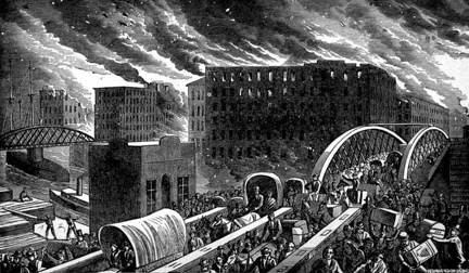 Burning of Chicago, the World's Greatest Conflagration