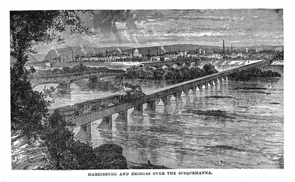 Harrisburg and Bridges over the Susquehanna