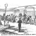 Baltimore - Arrival of Gatling Guns at Camden Street Depot