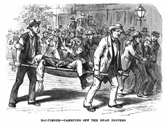 Baltimore - carrying off the dead rioters