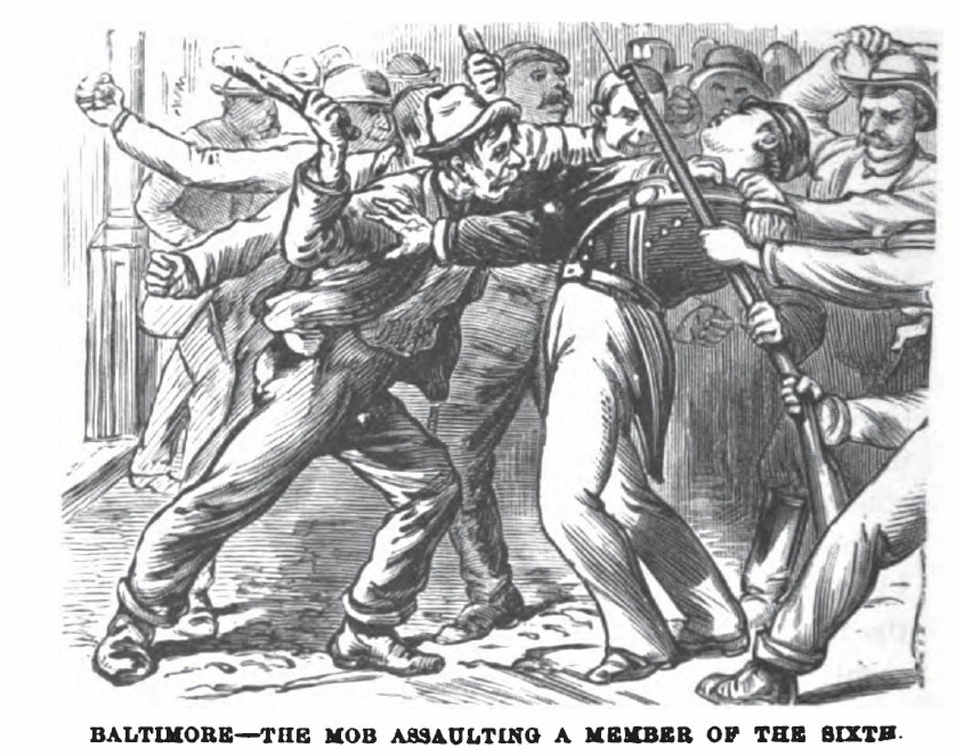 Baltimore - the mob assaulting a member of the sixth.jpg