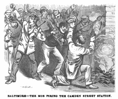 Baltimore - The mob firing the Camden Street Station