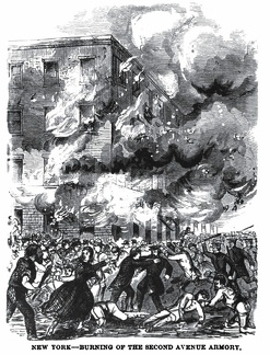 New York - Burning of the Second Avenue Armory
