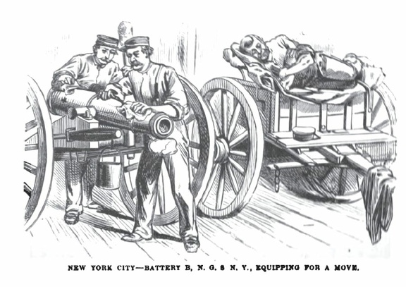 New York City - BAttery B, N.G.S.N.Y., equipping for a move
