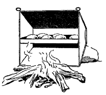 A reflector camp oven