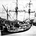 A cutaway drawing of the original Mayflower