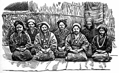 Ainu Women, showing Tattooing