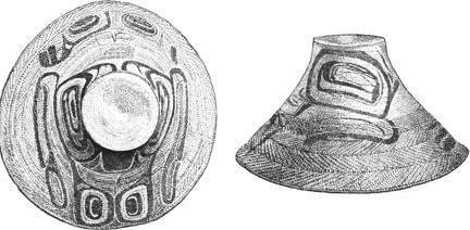 Hat of Northwest Coast, Top and Side View