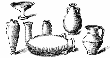 Chaldean vases, drinking vessels and amphora of the second period