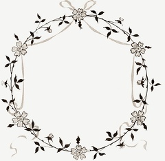 Delicate floral frame