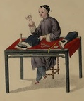 A Woman making stockings