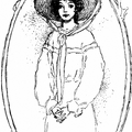 Girl in oval frame