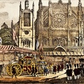The procession approaching Westminster Abbey