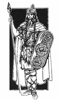 Celtic Chieftain in full war-dress