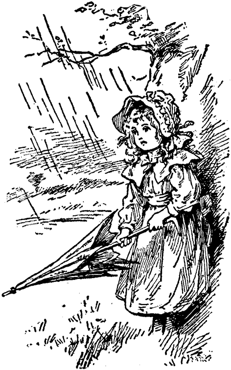 Girl standing under a tree in the rain.png