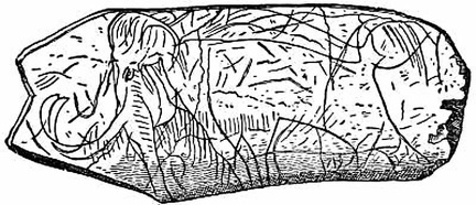 The Mammoth as Engraved by a Primitive Artist on a Piece of Mammoth Tusk