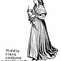 Middle class costume during French Revolution - showing Charlotte Corday cap