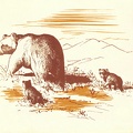 Bear with two cubs